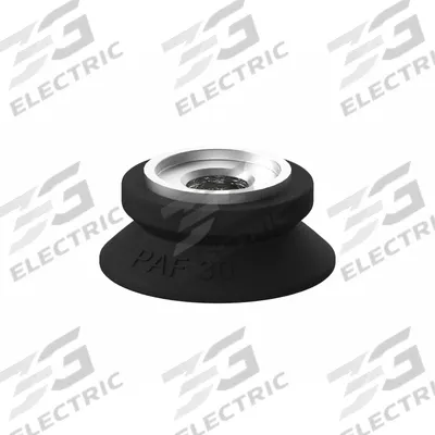 PIAB Vacuum Pad: Flat, w/o Adapter, 30 mm Pad Dia, Nitrile/PVC, Black, 60A - Flat Type Automotive & Industrial Vacuum Pads