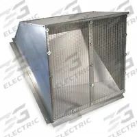 Weatherhood: Steel, For 12 in Blade Dia, 20 ga Thick, 14 1/2 in x 14 1/2 in (MPN 16D556). Key specifications — Brand: DAYTON; Material: Steel.