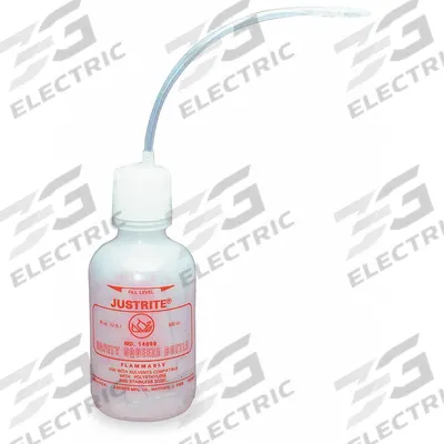 JUSTRITE Wash Bottle: 1 L, Flammable, Colorless, Narrow, White - Narrow Mouthed Standard Spout Wash Bottles