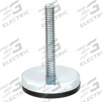 GLIDE RITE Male-End Leveling Mount: Fixed Stud, 5/8"-11 Thread Size, 3.19 in, 500 lb Capacity (MPN G017-EL). Key specifications — Base Shape: Round; Load Capacity: 500 lb; Thrust Pad Material: Rubber.