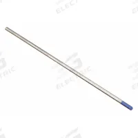 MILLER ELECTRIC Tungsten Electrode: 2% Lanthanated, 1/16 in x 7 in, Blue, EWLa-2, 10 PK (MPN WL2116X7). Key specifications — Brand: MILLER ELECTRIC; Overall Length: 7 in; AWS Classification: EWLa-2; Welding Current Designation: AC/DC; Color: Blue.