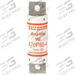 Semiconductor Fuse: A70P Series, Very-Fast-Acting, 80 A, 700 V AC, 650 V DC DC Volt Rating (MPN AD A70P80-4). Key specifications — Series: A70P; Brand: MERSEN; Voltage Type: AC/DC.