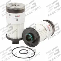 FLEETGUARD Automotive Fuel Filter: 14 in Overall Lg, Biodiesel Fuel, Plastic, 7 3/8 in Overall Ht (MPN FS20081). Key specifications — attr434022: FLEETGUARD; attr427730: Plastic; attr1017112: Buses; attr1017113: Emergency One.