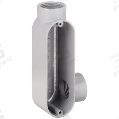 RACO Conduit Outlet Body: Aluminum, Powder Coated, 1 in Trade Size, LR Body - LR - 90° Elbow Type