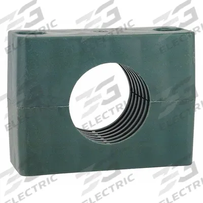 ZSI Vibration-Dampening Beta Clamp: Ribbed Bore, Steel Clamp, Polypropylene Cushion - Vibration-Dampening Textured Core Beta Clamps