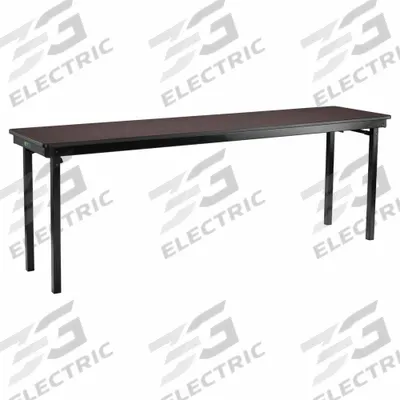 NATIONAL PUBLIC SEATING Folding Table: Rectangle Table Shape, Mahogany Tabletop, 18 in Dp - Standard Folding Tables