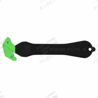 KLEVER Safety Cutter: 7 in Overall Lg, Straight Handle, Plain, Steel, Black/Green, 10 PK (MPN ECO-4-65EX). Key specifications — attr307620: Black/Green; attr307617: Straight; attr307618: Plain; attr307619: Steel; attr324885: KLEVER.