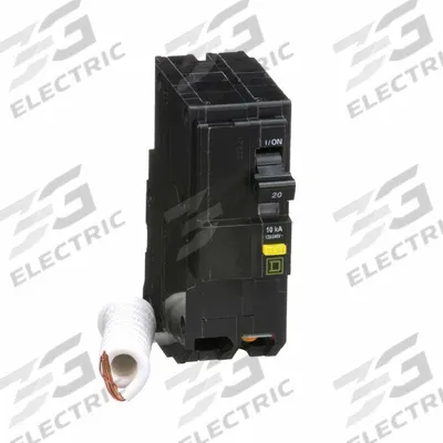 SQUARE D Miniature Circuit Breaker: 20 A, 120/240V AC, Single Phase, 10kA at 120/240V AC - QO Series, Plug-In Square D Miniature Circuit Breakers
