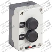 DAYTON Control Station: (2) Push Buttons, 0 Pilot Lights, 2NO, For/Rev, (2) Push Buttons (MPN 32W268). Key specifications — Brand: DAYTON; Operator Legend: For/Rev; Operator Color: Black; Operator Configuration: (2) Push Buttons; Operator Configuration Type: (2) Push Buttons.