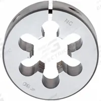 OSG Round Threading Die: 1 1/4"-12 UNF, 3 in OD, Solid, High Speed Steel (MPN 2715600)
