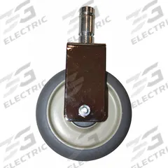 METRO Replacement Caster: 300 lb Cap, Unfinished, Silver/Gray, 5 in H x 1 1/2 in W x 5 in D (MPN 5MPR-18). Key specifications — Color: Silver; Gray; Finish: Unfinished; Manufacturer Part Number: 5MPR-18; Brand: METRO.
