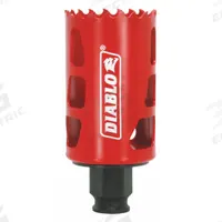 DIABLO Hole Saw: 1 11/16 in Saw Dia., 4 Teeth per Inch, 2 3/8 in Max. Cutting Dp, Bi-Metal (MPN DHS1688). Key specifications — attr1098070: 4; attr1098087: DIABLO; attr1098073: Snap-Lock Plus™.