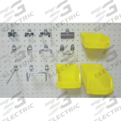 APPROVED VENDOR Pegboard Hook Assortment Kit: 9/32 in Peg Hole, For 1 in Pegboard Hole Spacing (MPN 5TPF6). Key specifications — Finish: Zinc-Plated; Color: Yellow; Includes: (10) Extended Spring Clips; Locking System: Screw-In; Mounting Type: Surface; Accessory Type: Hook Assortment Kit; Brand: APPROVED VENDOR.