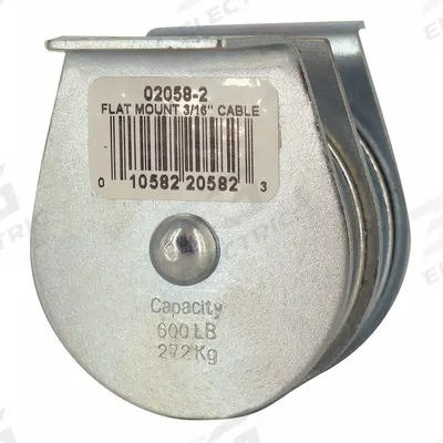 APPROVED VENDOR Pulley Block: Pulley Block, Mounted, Upright Mount, 600 lb Working Load Limit - Upright-Mount Double Pulley Blocks