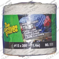 APPROVED VENDOR Twine: Twisted, 5 lb Working Load Limit, Spool, 1/16 in Dia, 300 ft Overall Lg (MPN 1111-WA). Key specifications — attr987601: APPROVED VENDOR.