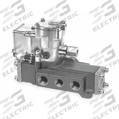 PARKER Solenoid Air Control Valve: Valvair II, Four-Way / Two-Position, Single Solenoid, 120V AC (MPN L7058910253). Key specifications — attr1084839: Plug-In; attr1093196: Solenoid Coil Included; attr1084853: Internal Pilot; attr1084865: Locking; attr1084872: Solenoid Air Control Valve; attr1084885: Single Solenoid; attr1084828: L7058910253; attr1084832: PARKER.