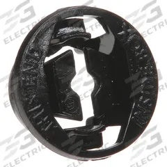 RACO Plastic Connector, Snap-In: Thermoplastic, 1/2 in Trade Size, Snap-In Style, 5/8 in Overall Lg (MPN 4714). Key specifications — attr28244: Yes; attr25407: Thermoplastic; attr28242: 12/2; attr79170: Black; attr99477: RACO.