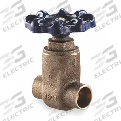 NIBCO Gate Valve: 1 1/2 in, Bronze, Non-Rising, Sweat x Sweat, 200 psi Max. Pressure (CWP), Wheel (MPN S29 1-1/2). Key specifications — Wedge Material: Cast Brass; Brand: NIBCO; Bonnet Material: Bronze.