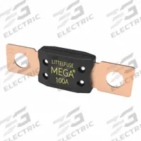 LITTELFUSE Automotive Fuse: MEGA+® 298 Series, Two-Hole, Bolt-On, Time-Delay, 100 A, 32 V DC (MPN 0298100.TXN). Key specifications — Brand: LITTELFUSE; Series: MEGA+® 298.