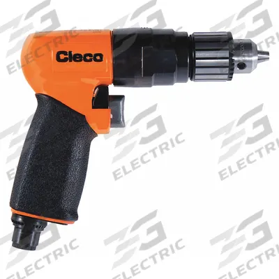CLECO Air-Powered Drill: 3/8 in Chuck, Heavy Duty, 2,600 RPM, 1 hp - Pistol-Grip Air-Powered Drills