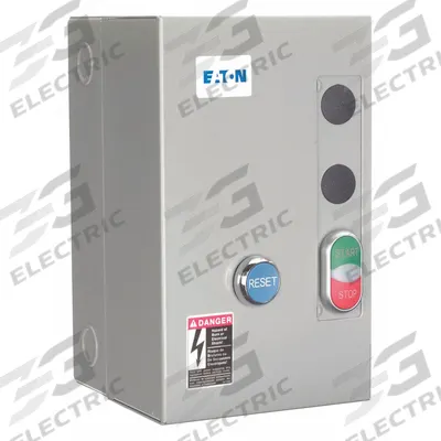 EATON Magnetic Motor Starter: Non-Reversing, 3 Poles, Electronic Protection, 9 A - Enclosed, Non-Reversing Starters with Electronic Overloads