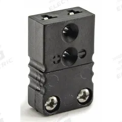 DAYTON Thermocouple Jack: Jack, For Type J Thermocouple Type, Mini Plug, Flat, Flat (MPN 36GK87). Key specifications — attr1432255: Flat; attr1276097: Jack; attr1276100: Iron; attr1276082: Mini Plug; attr1276092: DAYTON; attr1276087: Black; attr1276088: Glass-Filled Thermoplastic; attr1276089: 36GK87.