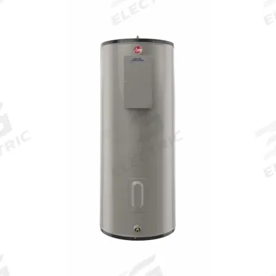 RHEEM Electric Water Heater: 480V AC, 50 gal, 9,000 W, Single/Three Phase, 58.6 in Ht - Light-Duty Residential Electric Water Heaters