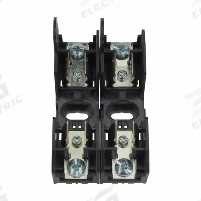 BUSSMANN Fuse Block: Open Block Design, 2 Pole, 250 V AC, Screw - Fuse Blocks for UL Class H & K Fuses