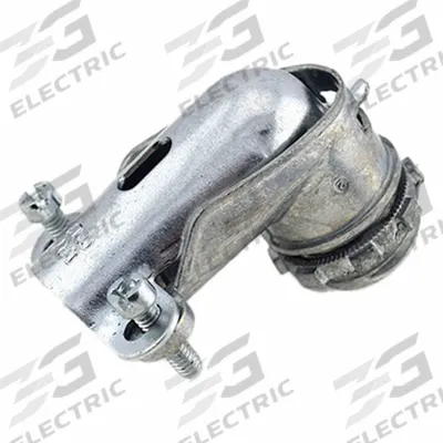 BRIDGEPORT Squeeze Connector: Die Cast Zinc, 1/2 in Trade Size, 1/2 in - 90° Connectors - Squeeze Style