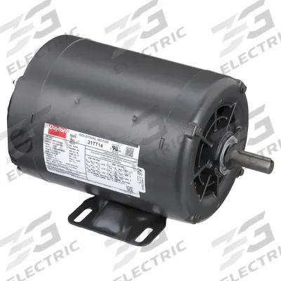 Dayton General Purpose Motor: Rigid Base Mount, Open Drip Proof, 3/4 hp, 208-230/460V AC - Rigid Base 3-Phase General Purpose AC Motors