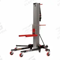 JET Material Lift: 650 lb, Adj Base, With Outriggers, 67 in L x 77 in W x 205 in H Overall Dim (MPN JT1-2410). Key specifications — Width Across Forks: 17 in; Frame Material: Steel; Caster/Wheel Configuration: (4) Swivel; Brand: JET.