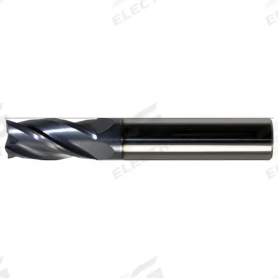 CLEVELAND Square End Mill: Carbide, AlTiN Coated, 4 Flute, 1 mm Mill Dia, 3 mm LOC - General Purpose Carbide Square End Mills