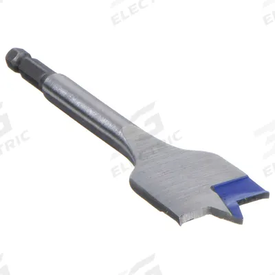 IRWIN Spade Drill Bit: 3/8 in Drill Bit Size, 1/4 in Shank Dia, 6 in Overall Lg - Quick-Change Hex-Shank Flat Spade Drill Bits