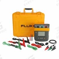 FLUKE Megohmmeter: 5 megaohm to 100 gigohm, CAT III 1000V/CAT IV 600V, Digital, USB, IP40 (MPN FLUKE-1550C/KIT). Key specifications — attr1393037: 250V DC; attr1393010: LCD; attr1393031: IP40; attr1398478: CAT III 1000V; attr1392966: FLUKE; attr1392965: 1 nA to 2mA.
