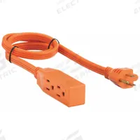 APPROVED VENDOR Extension Cord: Indoor Use, 3 ft Lg, 3 Outlets, 5-15P, 14/3, SPT-3, Orange, Block (MPN 1FD74). Key specifications — Brand: APPROVED VENDOR; Temperature Rating: 32° to 167°F; NEMA Plug Configuration: 5-15P.