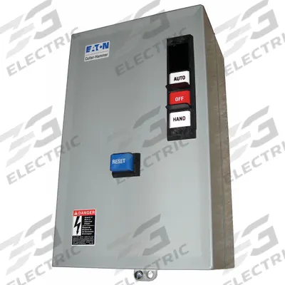 EATON Magnetic Motor Starter: Non-Reversing, 3 Poles, Electronic Protection, 9 A - Enclosed, Non-Reversing Starters with Electronic Overloads