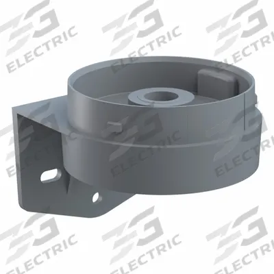 EVOSIGNAL Mounting Bracket: EvoSIGNAL Series, Gray, 85 mm Overall Wd, 93 mm Overall Lg - Wall-Mount Warning Light Bases