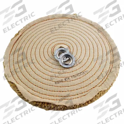 DICO: Sisal, Spiral Sewn, 10 in Dia - Coarse Scratch Removal & Buffing Wheels