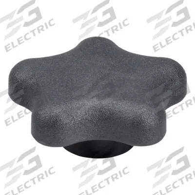 INNOVATIVE COMPONENTS Hand Knob: 5 Point, Plastic w/ Steel Thread, 1/4"-20 Thread - 5-Arm Knobs with Threaded Hole