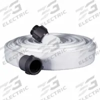 KS6 Fire Hose: Single Jacket, 1 1/2 in Hose Inside Dia, 100 ft Hose Lg, White (MPN SJ150W100-NP150). Key specifications — attr660609: NPSH; attr660602: Rocker; attr660607: Aluminum.