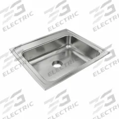 JUST MANUFACTURING Bowl Drop-In Sink: 22 in Overall Lg, 19 1/2 in Overall Wd, 6 in Bowl Dp, 1 Bowls (MPN SLNADA1921A601-J). Key specifications — Brand: JUST MANUFACTURING; Color Family: Silver/Gray.