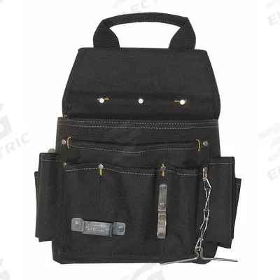 WESTWARD Tool Pouch: For 2 1/2 in Belt Wd - Max, 12 Pockets - Polyester Tool Pouches