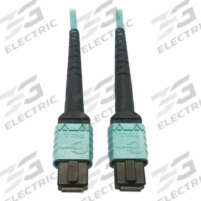 EATON TRIPP LITE Fiber Cable: (1) 24F MPO/PC Female (Aqua) x (1) 24F MPO/PC Female (Aqua) - MPO OM3 Fiber Optic Patch Cords