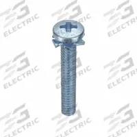 SEMS Screw: External Tooth, #4-40 Thread Size, 5/8 in Lg, Steel, Zinc-Plated, Pan, Phillips, 100 PK (MPN MPPEI0-400620-100P). Key specifications — Drive Size: #1.