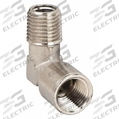 AIGNEP USA Metal Pipe Elbow: 90° Elbow, 3/8 in x 3/8 in - Nickel-Plated Threaded Low-Pressure Pipe Fittings