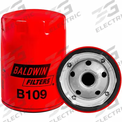 BALDWIN FILTERS Oil Filter: B109, M20-1.50 Thread Size, 5 5/16 in Overall Ht - Spin-On Oil Filters