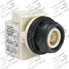 SCHNEIDER ELECTRIC Pilot Light: 30 mm Panel Mounting Size, No Lens Included, LED, 9001SK Series (MPN 9001SKP38LY). Key specifications — Lens Color: No Lens Included; Series: 9001SK; Brand: SCHNEIDER; Includes Push-To-Test: No Push-To-Test Included.