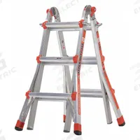LITTLE GIANT Combination Ladder: 6 Configurations, Aluminum, 375 lb Load Capacity, 38 lb Wt (MPN 10401). Key specifications — Brand: LITTLE GIANT.