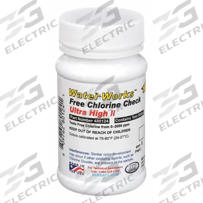 INDUSTRIAL TEST SYSTEMS Test Strips: Chlorine, 0 to 2,000 ppm Chlorine, Strip, 50 Tests - Single-Parameter Test Strips