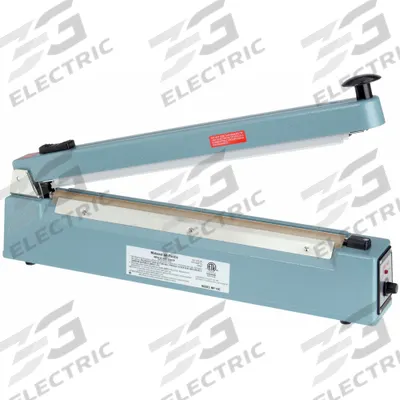 MIDWEST PACIFIC Heat Sealer: 16 in Max Seal Lg, 2.5 mm Max Seal Wd, 6 mil Max. Seal Thick - Tabletop Impulse Sealers